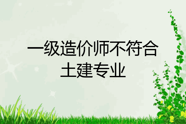一级造价师不符合土建专业