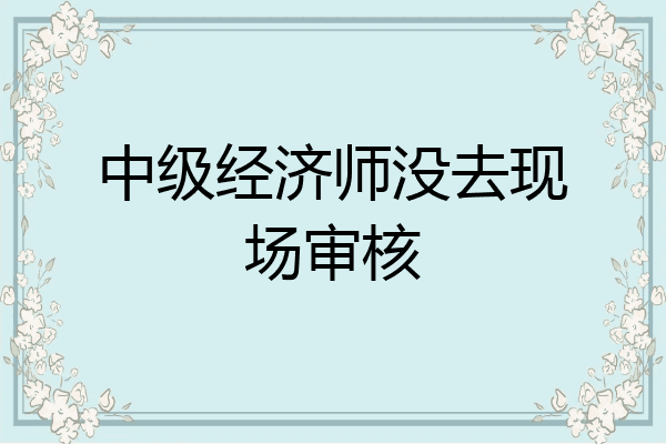中级经济师没去现场审核
