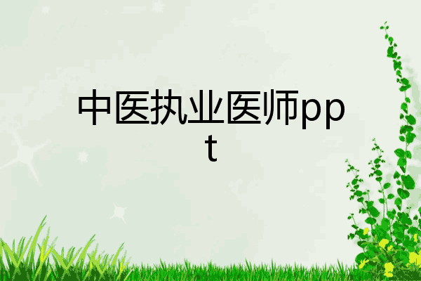 中医执业医师ppt
