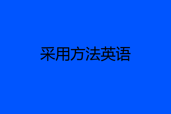 采用方法英语