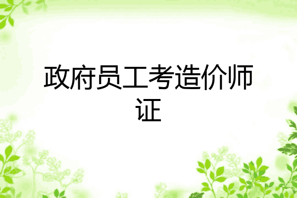 政府员工考造价师证