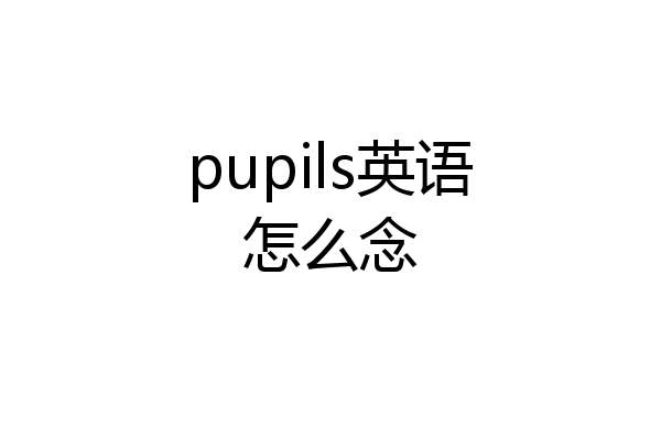 pupils英语怎么念
