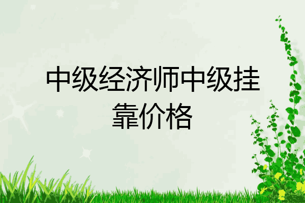 中级经济师中级挂靠价格