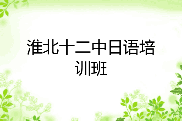 淮北十二中日语培训班