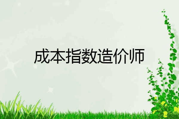 成本指数造价师