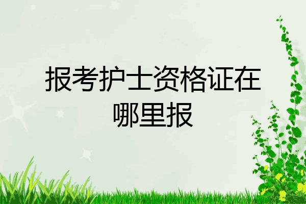 报考护士资格证在哪里报