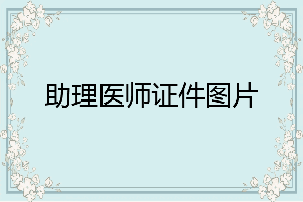 助理医师证件图片