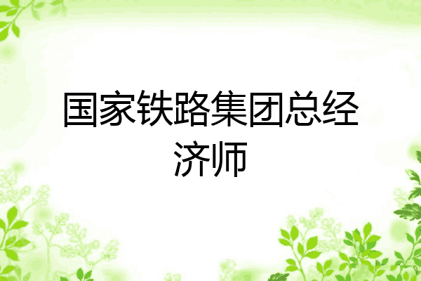 国家铁路集团总经济师