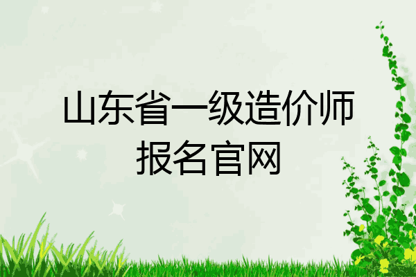 山东省一级造价师报名官网