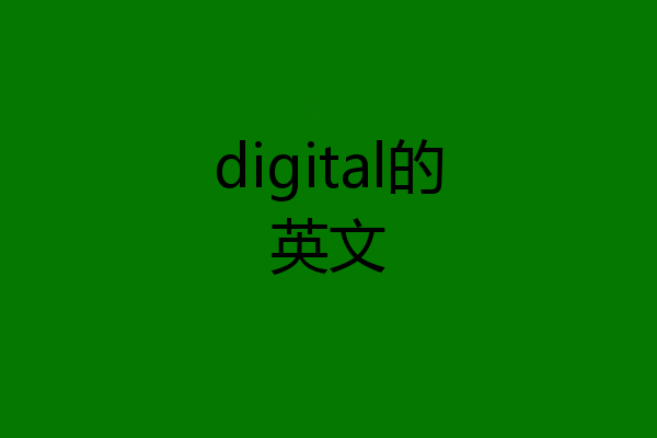 digital的英文