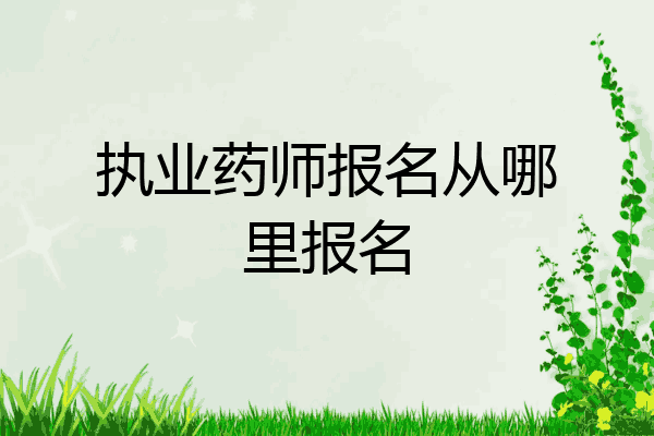 执业药师报名从哪里报名