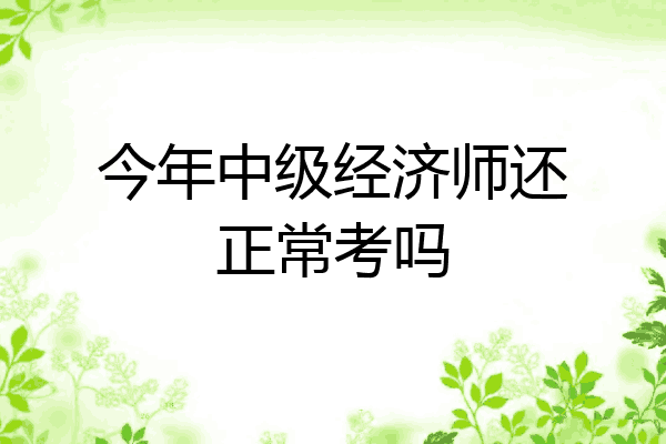 今年中级经济师还正常考吗