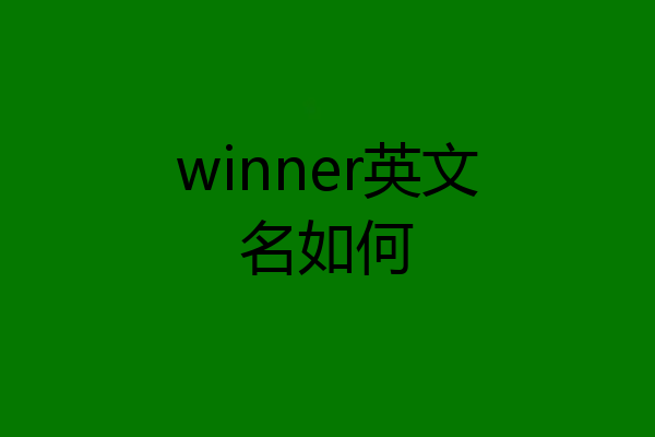 winner英文名如何