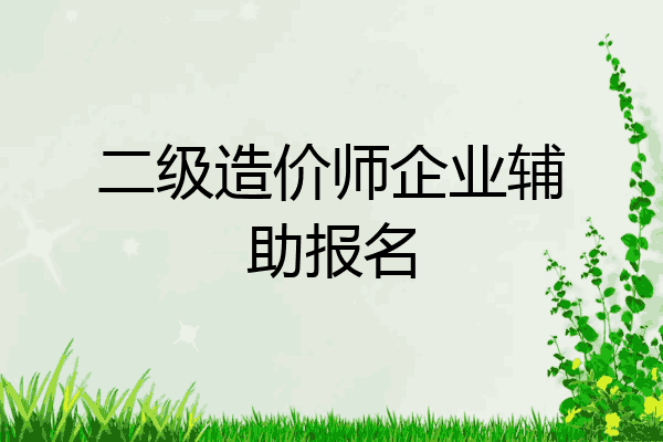 二级造价师企业辅助报名