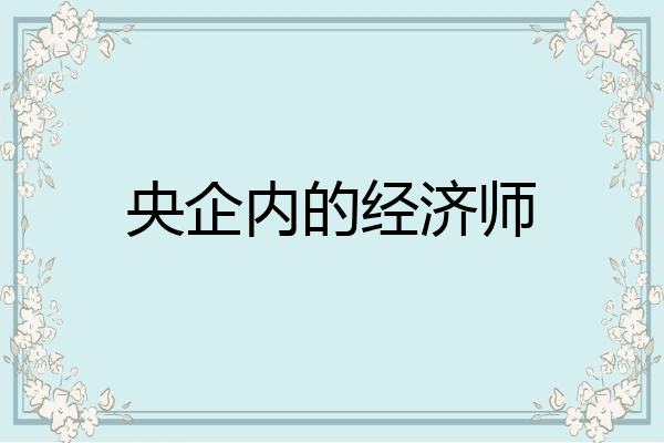 央企内的经济师
