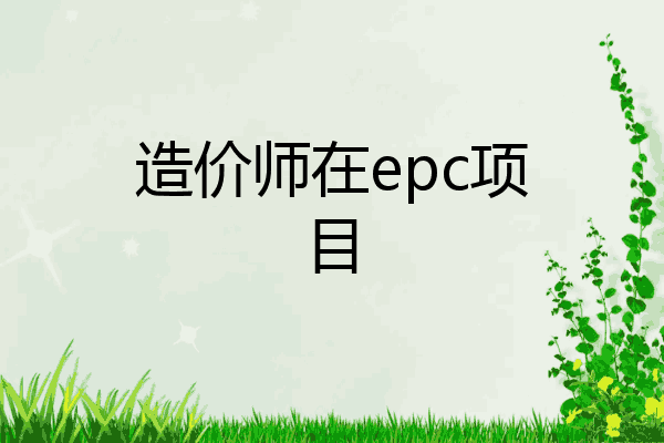 造价师在epc项目
