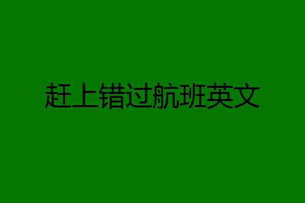 赶上错过航班英文