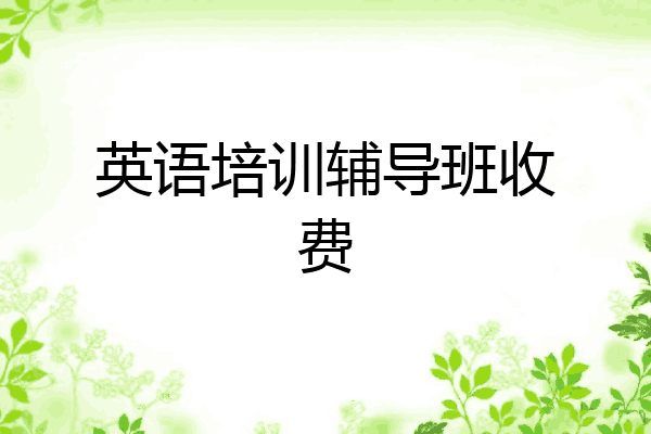 英语培训辅导班收费