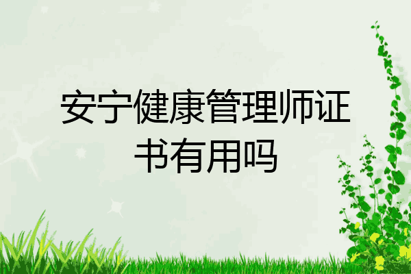 安宁健康管理师证书有用吗