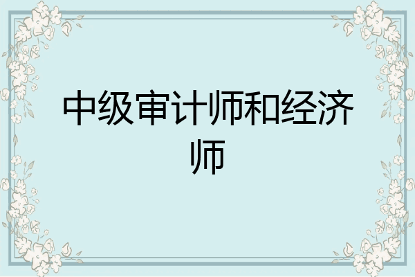 中级审计师和经济师