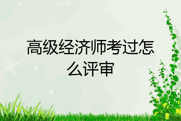 高级经济师考过怎么评审