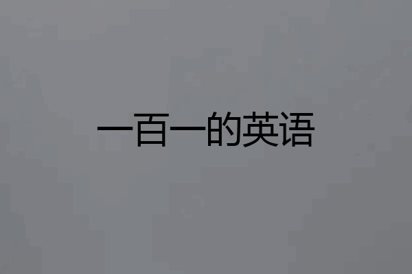 一百一的英语