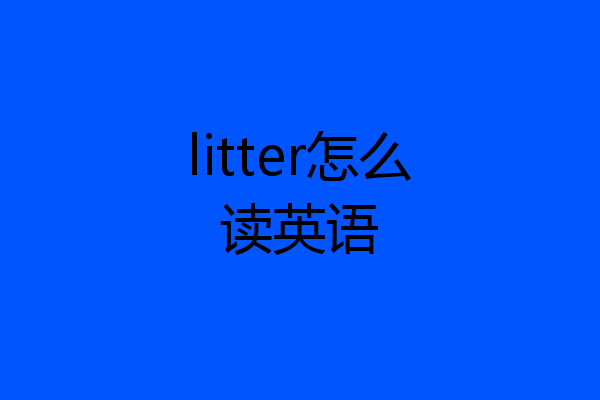 litter怎么读英语