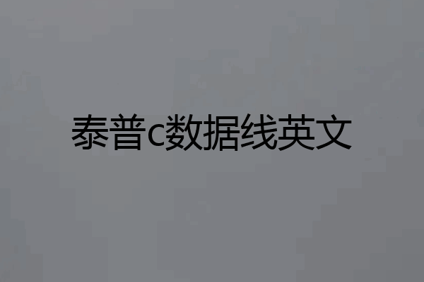 泰普c数据线英文