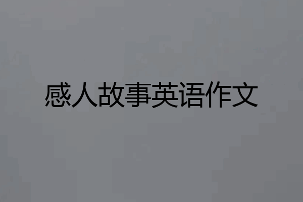 感人故事英语作文
