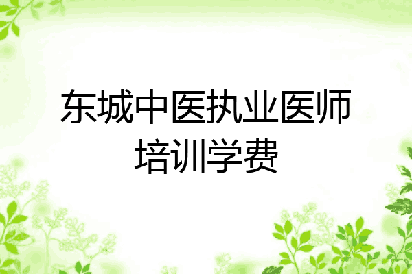 东城中医执业医师培训学费