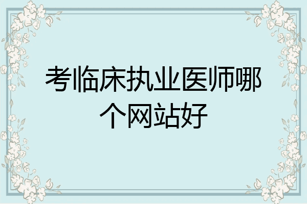 考临床执业医师哪个网站好