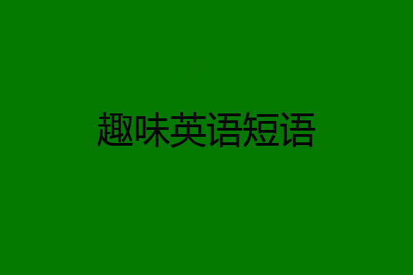 趣味英语短语