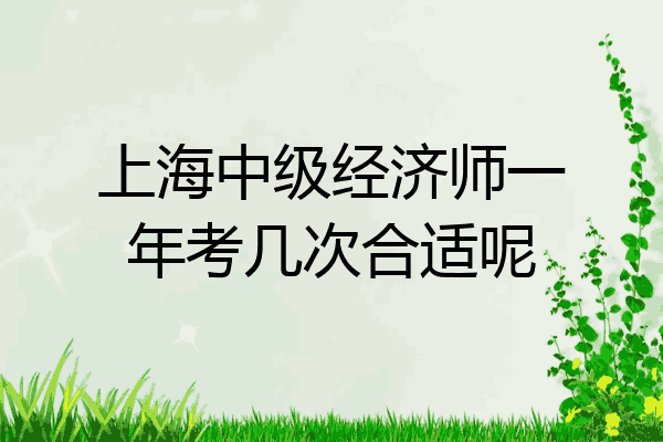 上海中级经济师一年考几次合适呢
