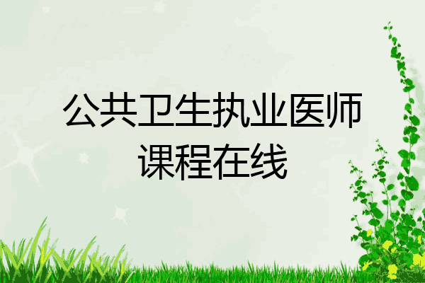 公共卫生执业医师课程在线