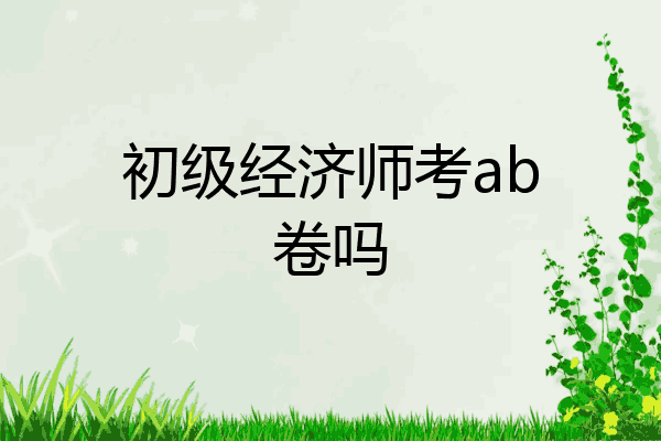 初级经济师考ab卷吗