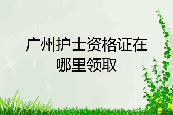 广州护士资格证在哪里领取