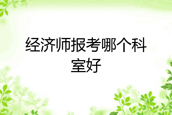 经济师报考哪个科室好