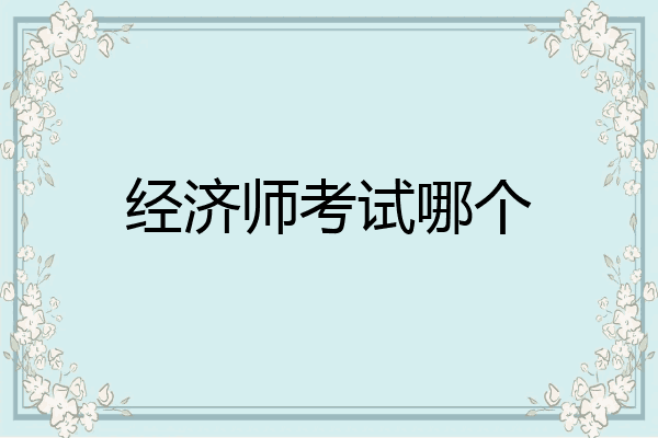经济师考试哪个