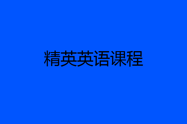 精英英语课程