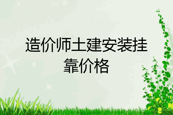 造价师土建安装挂靠价格