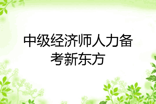 中级经济师人力备考新东方