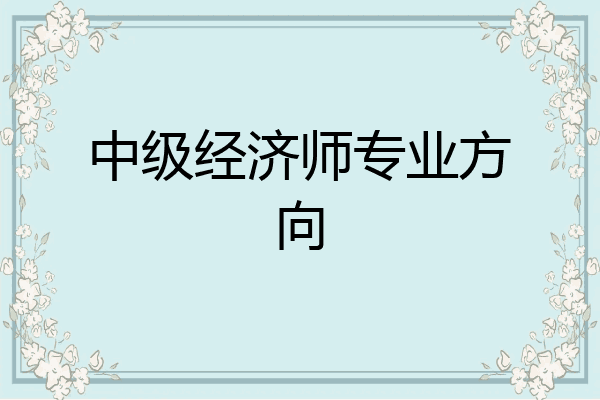 中级经济师专业方向