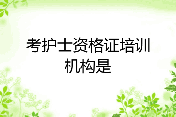 考护士资格证培训机构是