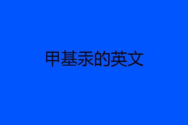 甲基汞的英文