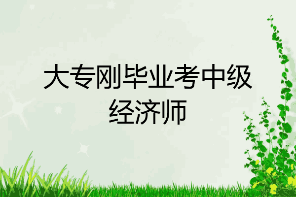 大专刚毕业考中级经济师