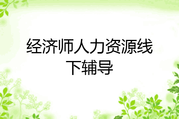 经济师人力资源线下辅导