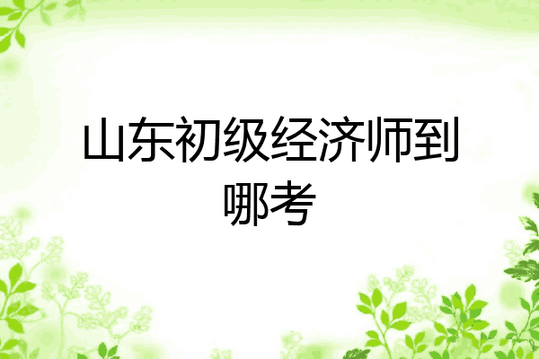 山东初级经济师到哪考