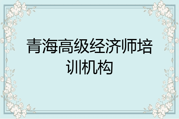 青海高级经济师培训机构