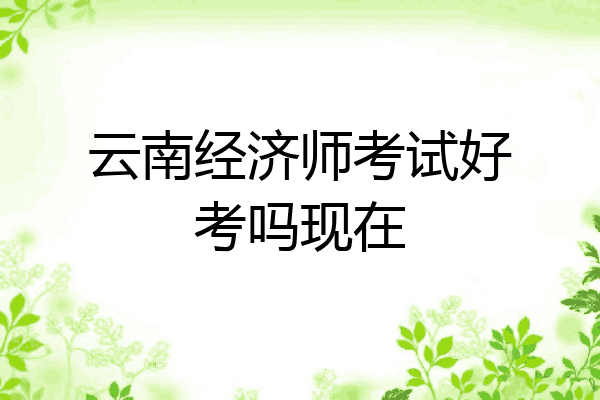云南经济师考试好考吗现在