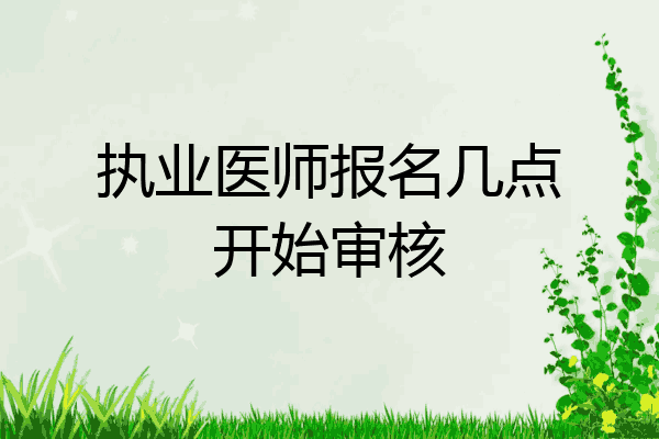 执业医师报名几点开始审核